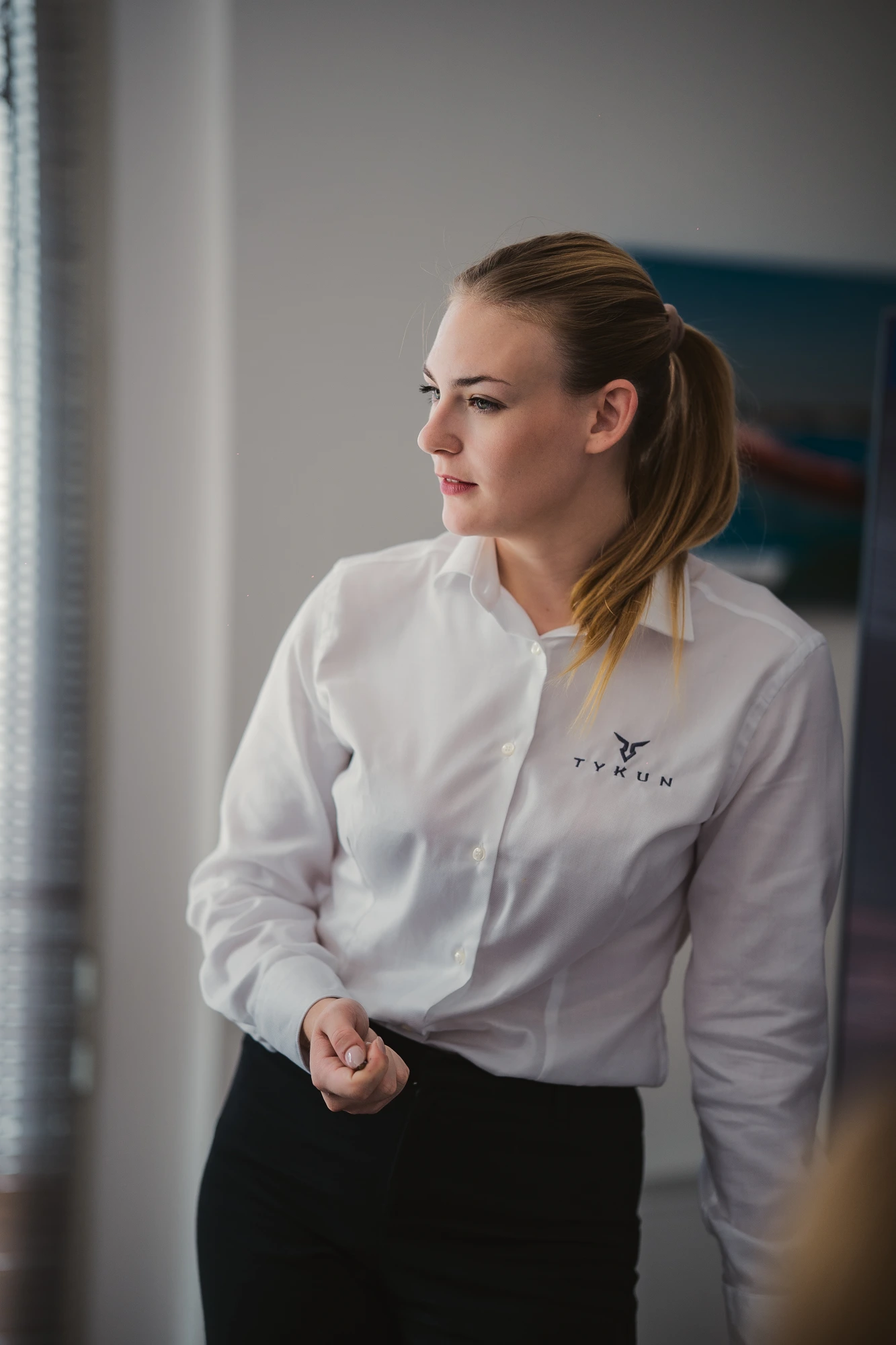 Cristina Angelini durante il lavoro sul progetto Tykun