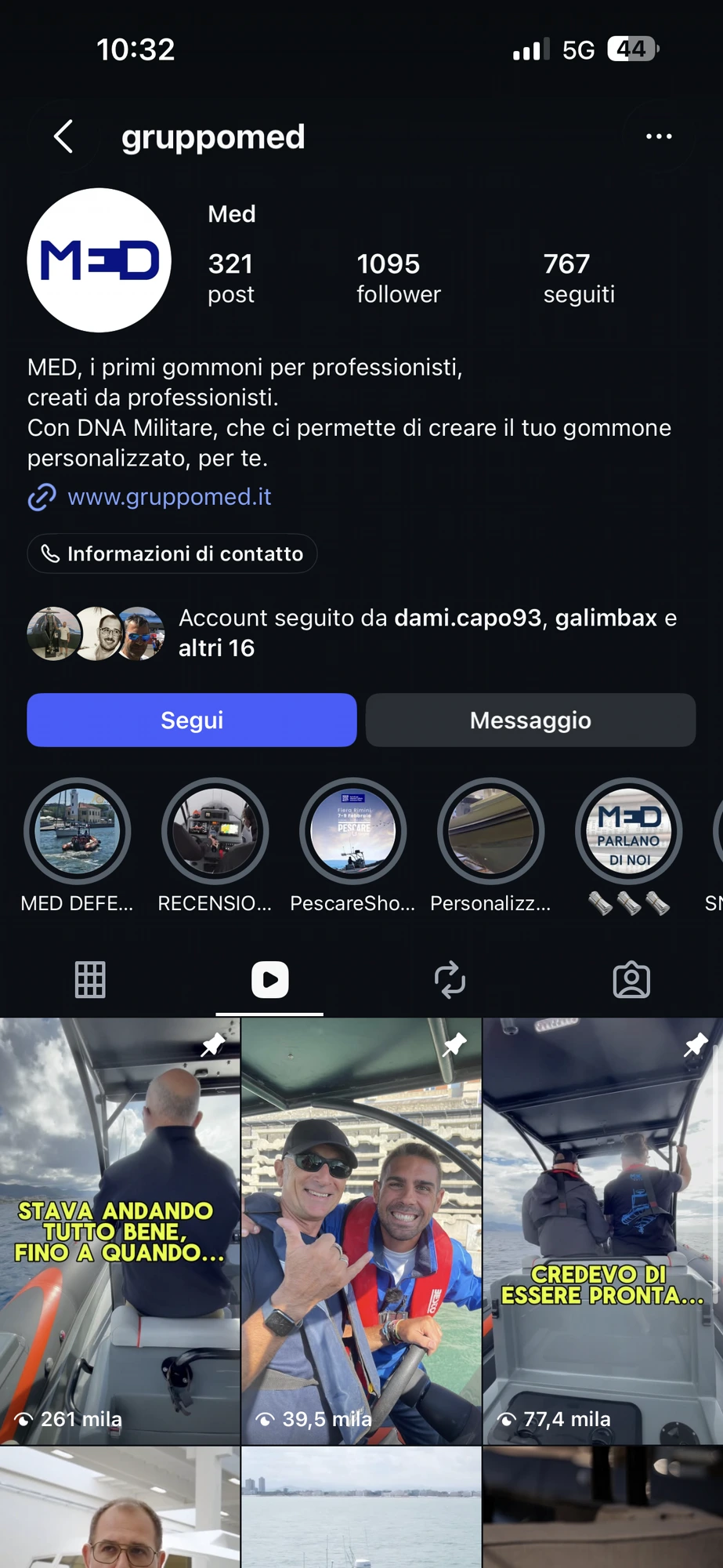 Reel Instagram del Salone con decine di migliaia di visualizzazioni